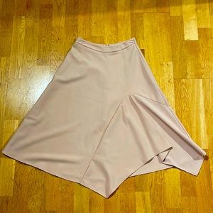 Zara MIDI skirt XS, blush pink beige color waist size 24” non stretchy